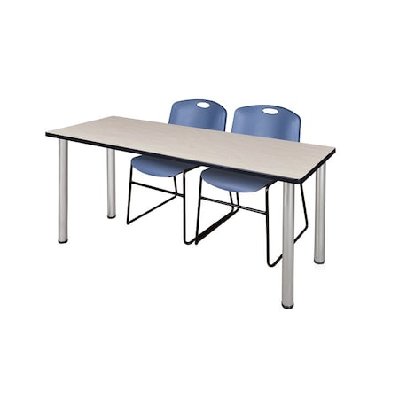 Kee Rectangle Tables > Training Tables > Kee Table & Chair Sets, 72 W, 24 L, 29 H, Maple MT7224PLBPCM44BE